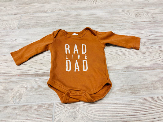 “Rad Like Dad” Long Sleeve Onesie
