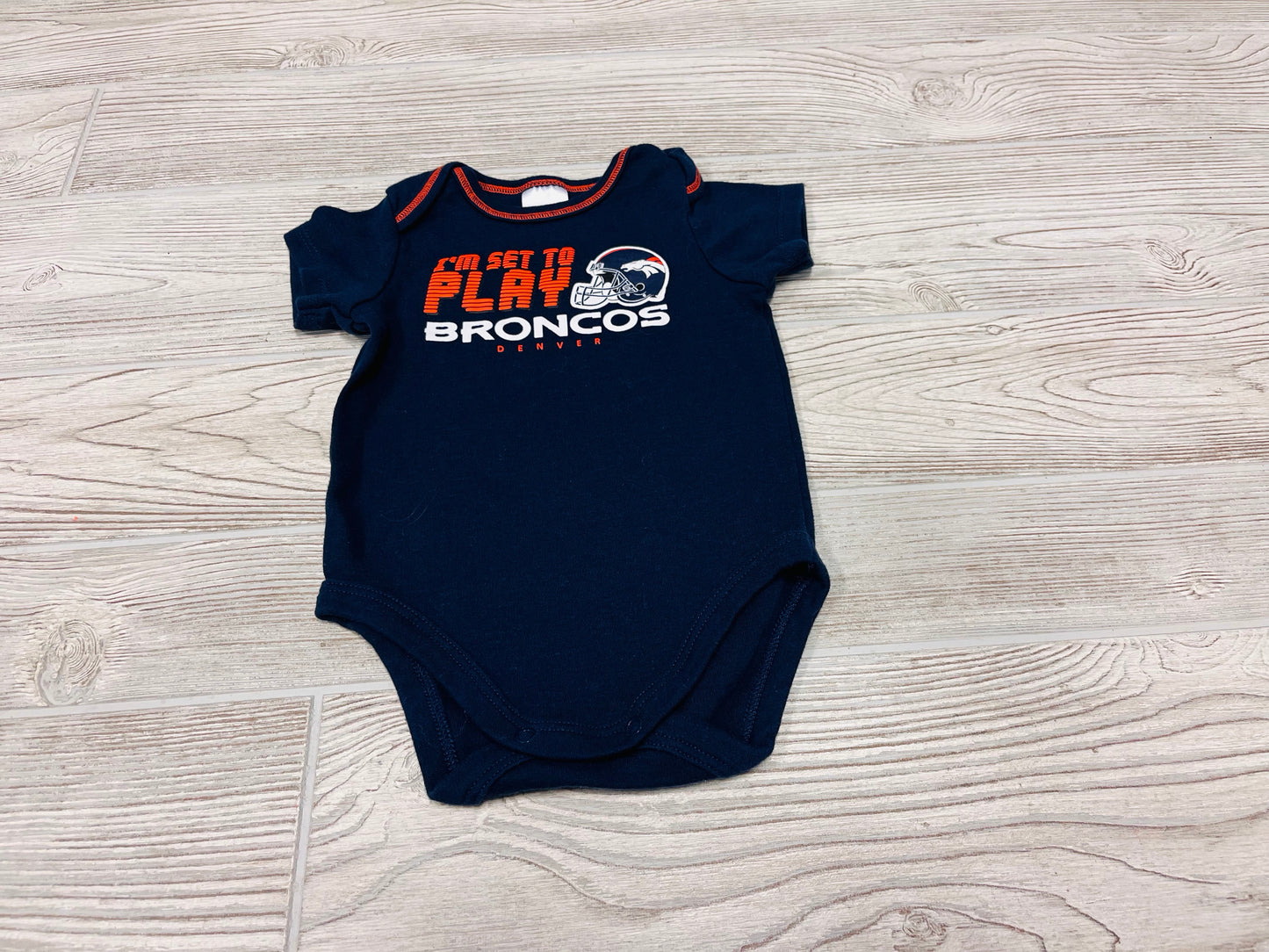 NFL Team Apparel “I’m Set To Play” Denver Broncos Short Sleeve Onesie