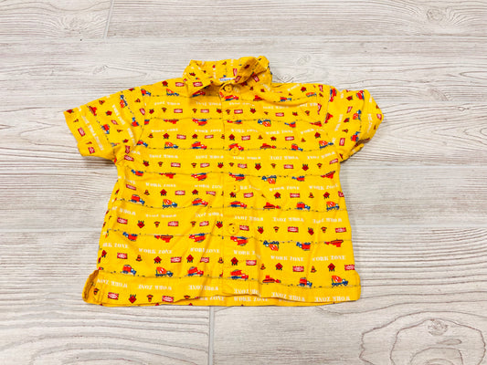 Vintage Simply Basic Work Zone Button Down Short Sleeve Shirt
