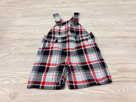Gymboree Plaid Short Overalls