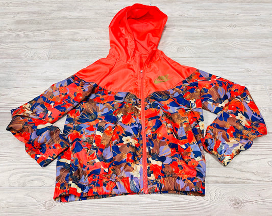 Nike Hooded Floral Zip Up Windbreaker Jacket