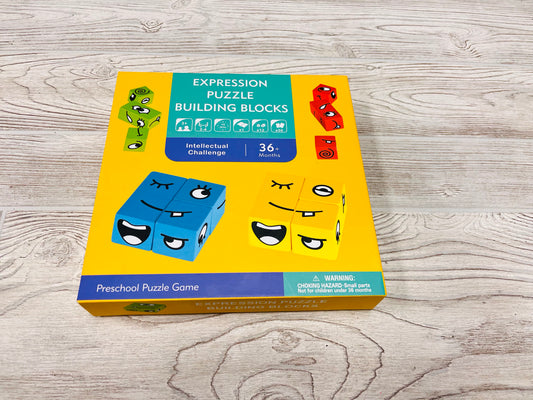 Expression Puzzle Building Blocks