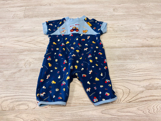 Vintage Baby Okie Dokie Farm Print Romper