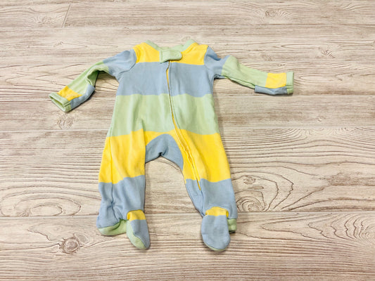 Honest Baby Clothing Striped Zip Up Pajama