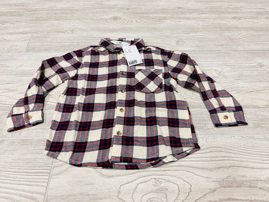 H&M Flannel Long Sleeve Button Down Shirt