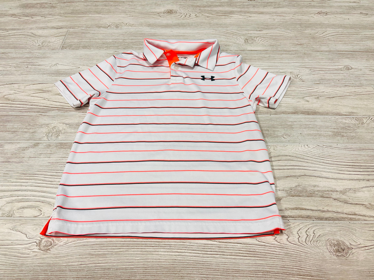 Under Armour Striped Athletic Short Sleeve Polo Shirt