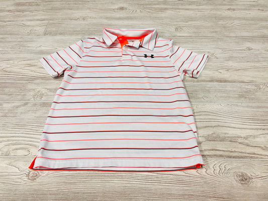 Under Armour Striped Athletic Short Sleeve Polo Shirt