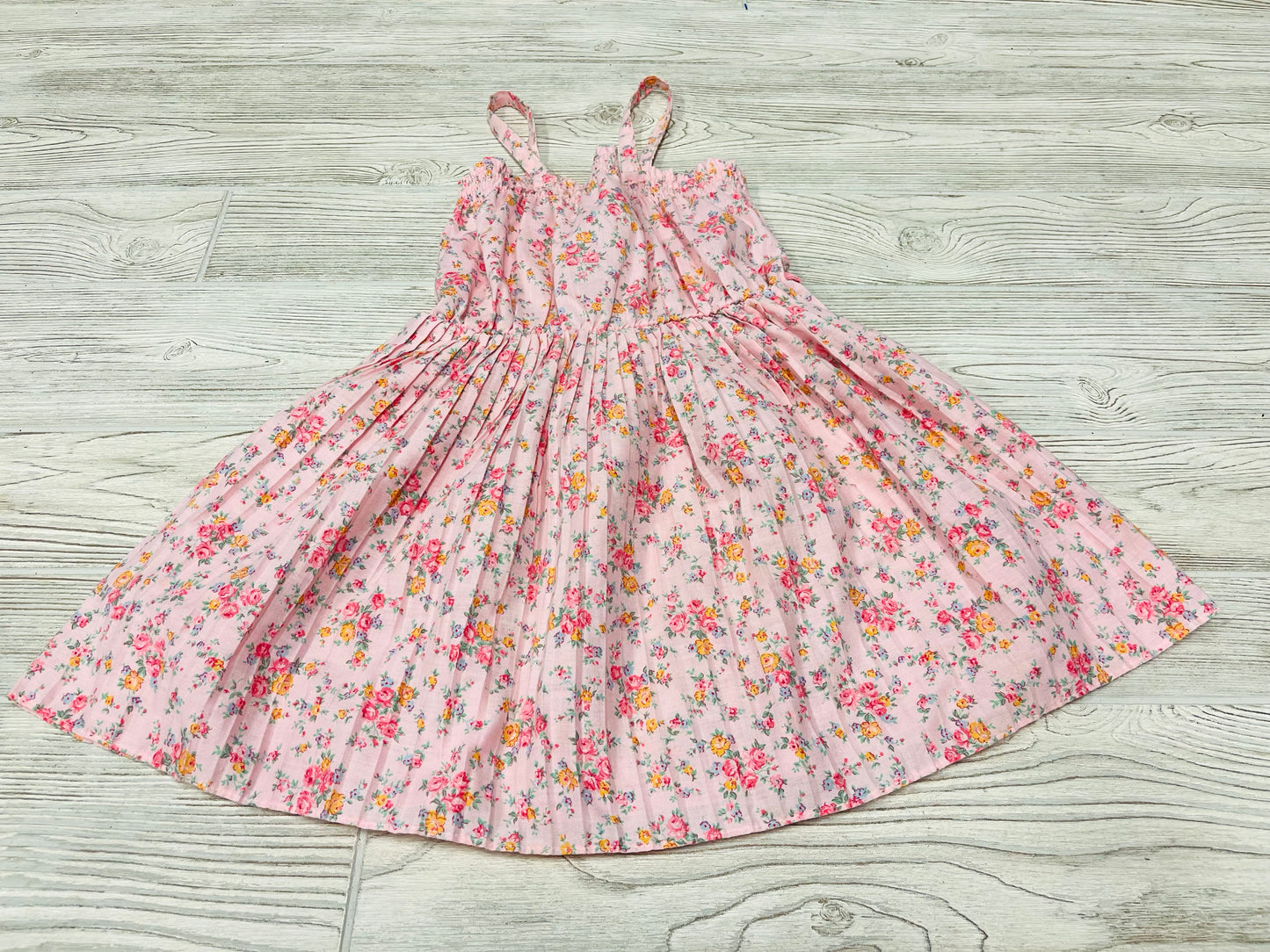 Vintage Spaghetti Strap Floral Print Dress