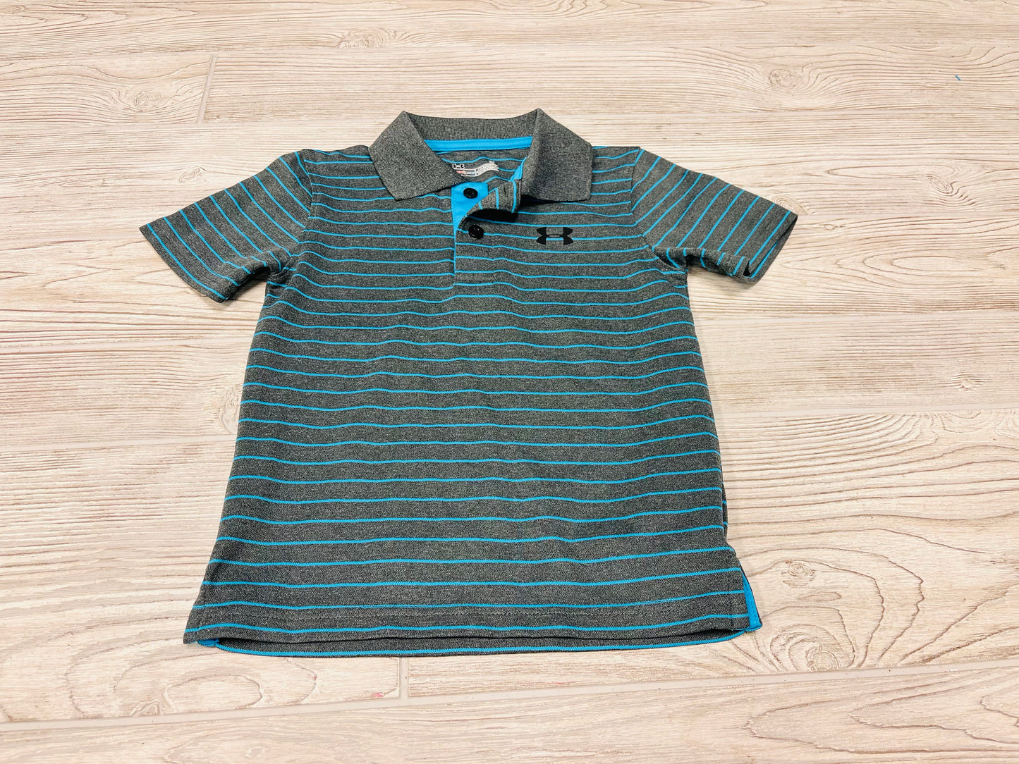 Under Armour Striped Athletic Short Sleeve Polo Shirt