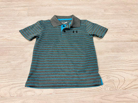 Under Armour Striped Athletic Short Sleeve Polo Shirt