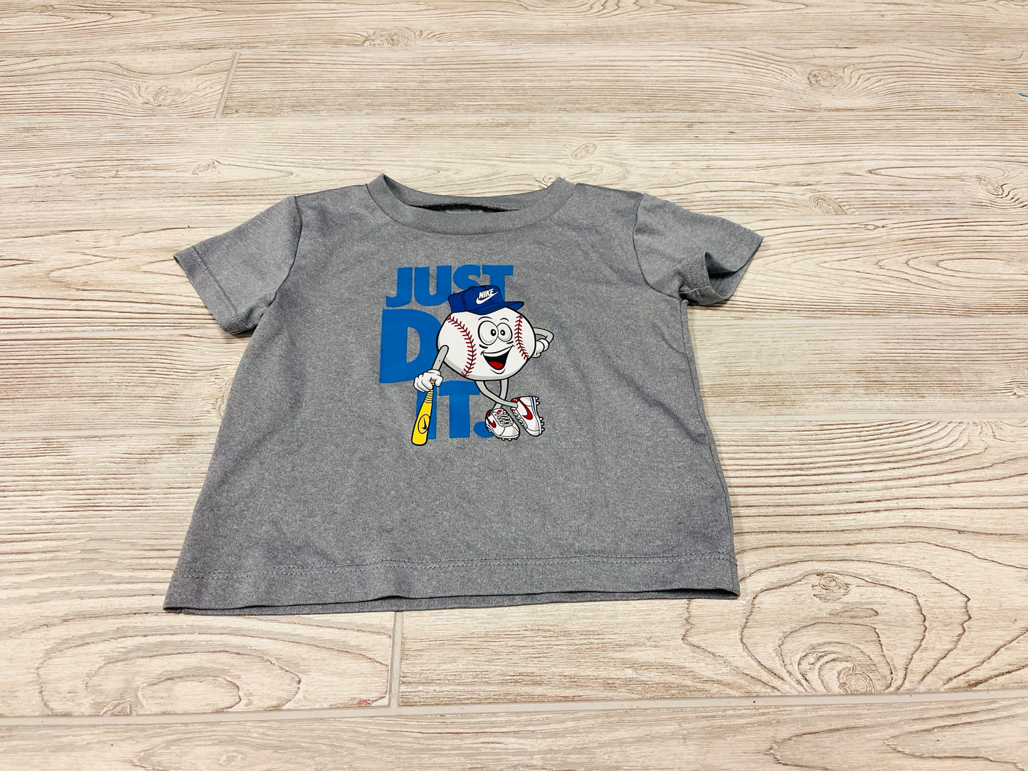 Nike Dri-Fit Baseball Print Athletic Short Sleeve Shirt