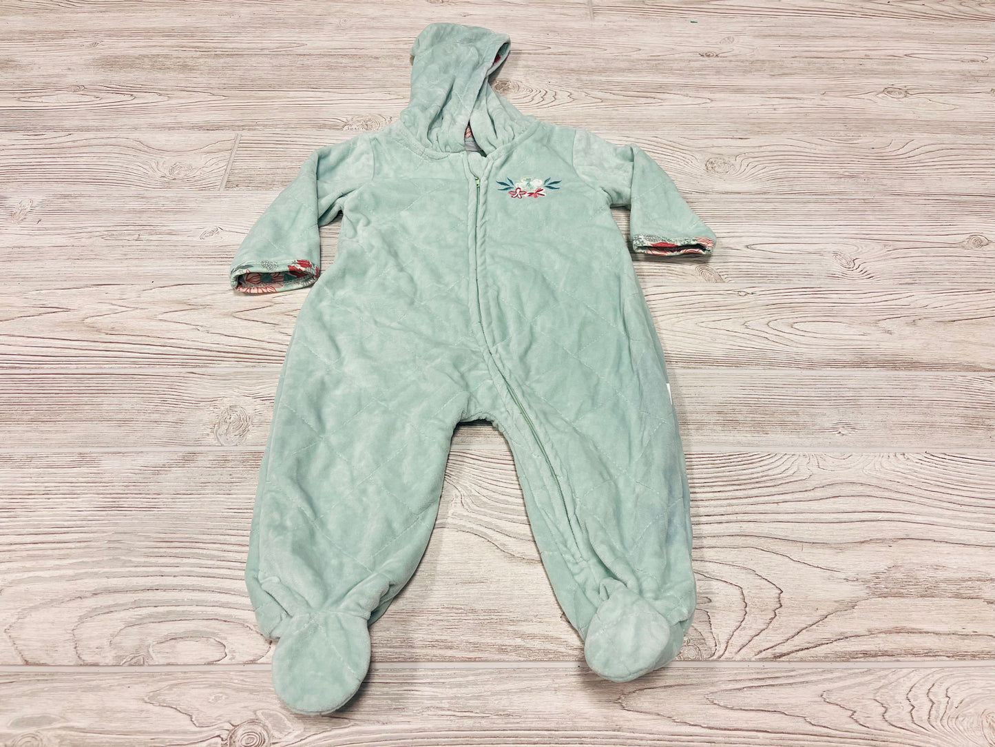 Tahari Girls Hooded Zip Up Bunting