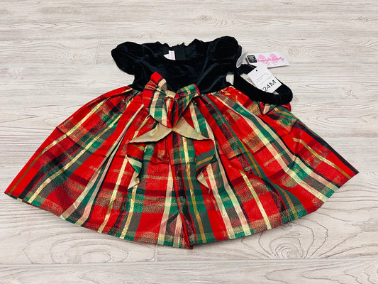 Bonnie Baby Christmas Dress with Headband