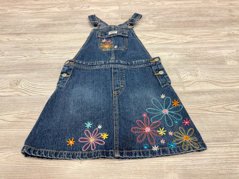 Vintage OshKosh Embroidered Overall Dress