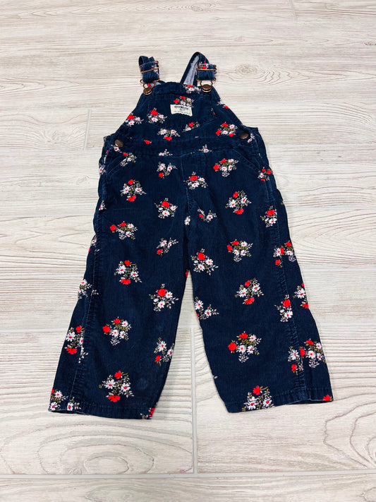 OshKosh Flower Print Corduroy Overalls