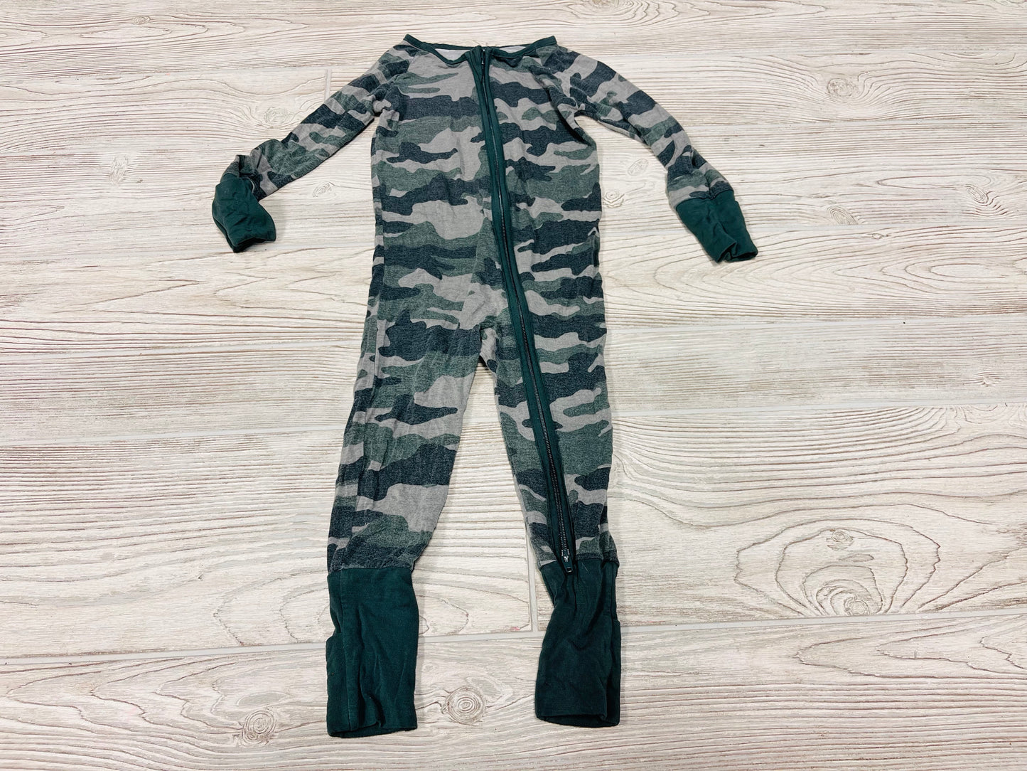 Little Sleepies Zip Up Camouflage Bamboo Pajama