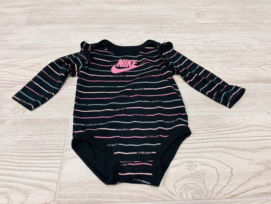 Nike Striped Long Sleeve Onesie