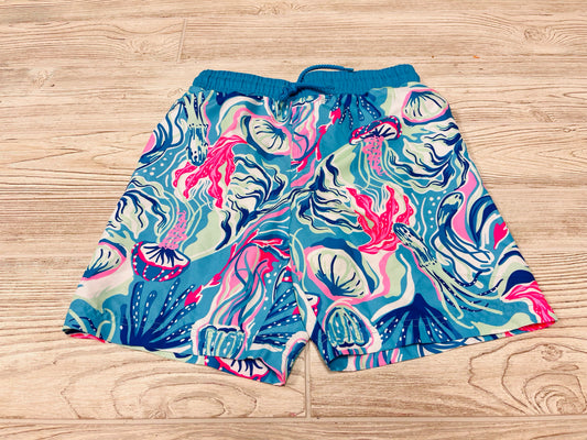 Tommy Bahamas Ocean Print Swim Trunks