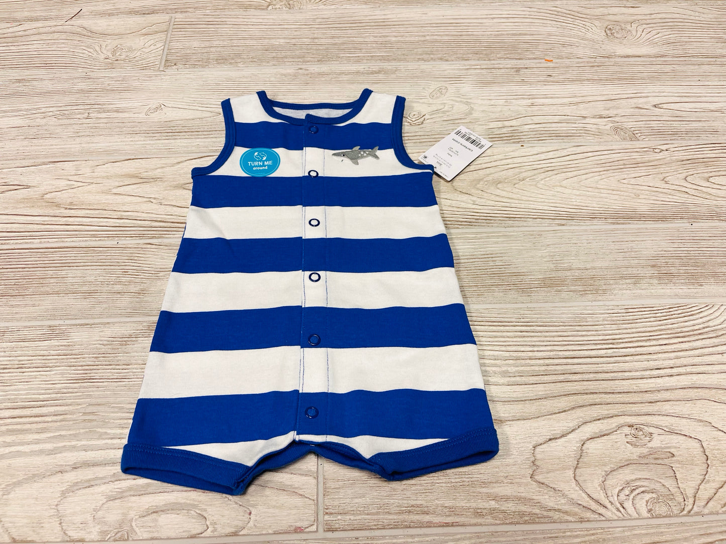 Carter’s Striped Shark Button Down Tank Romper