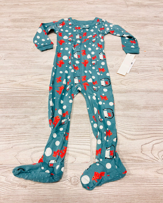 Leveret Fish Print Zip Up Pajama