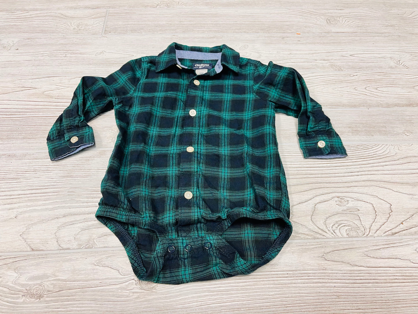 OshKosh Button Down Long Sleeve Onesie