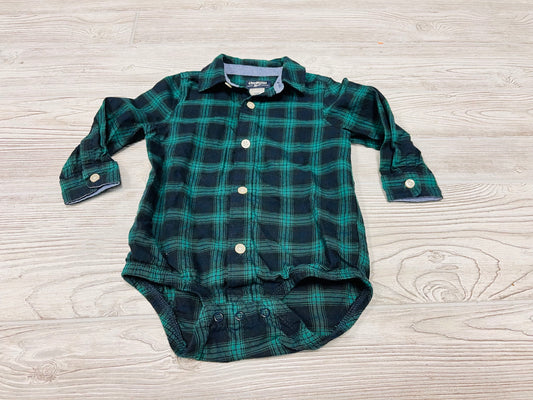 OshKosh Button Down Long Sleeve Onesie