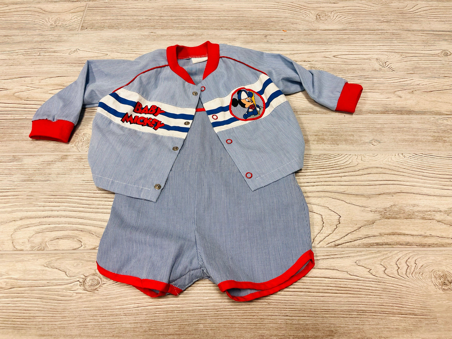 Vintage Disney Babies Baby Mickey Baseball Outfit