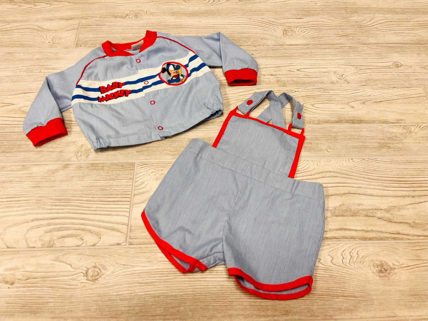 Vintage Disney Babies Baby Mickey Baseball Outfit