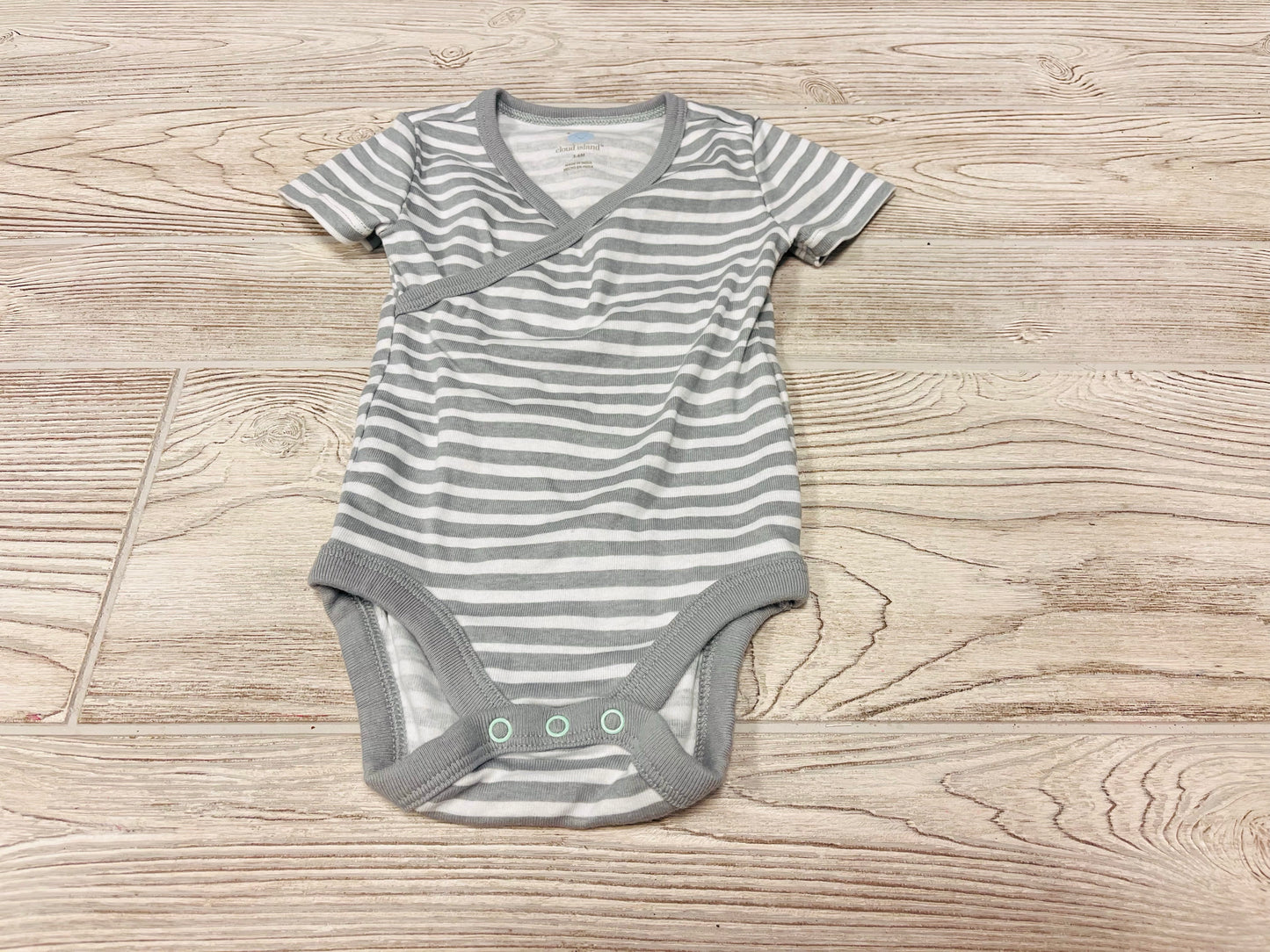 Cloud Island Striped Short Sleeve Onesie