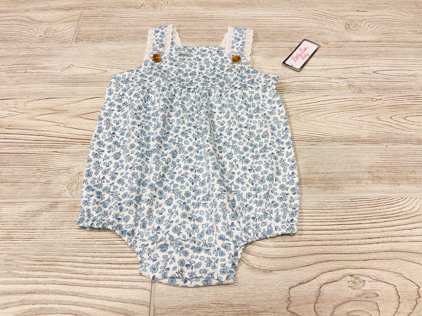 Little Lass Baby Floral Print Tank Onesie