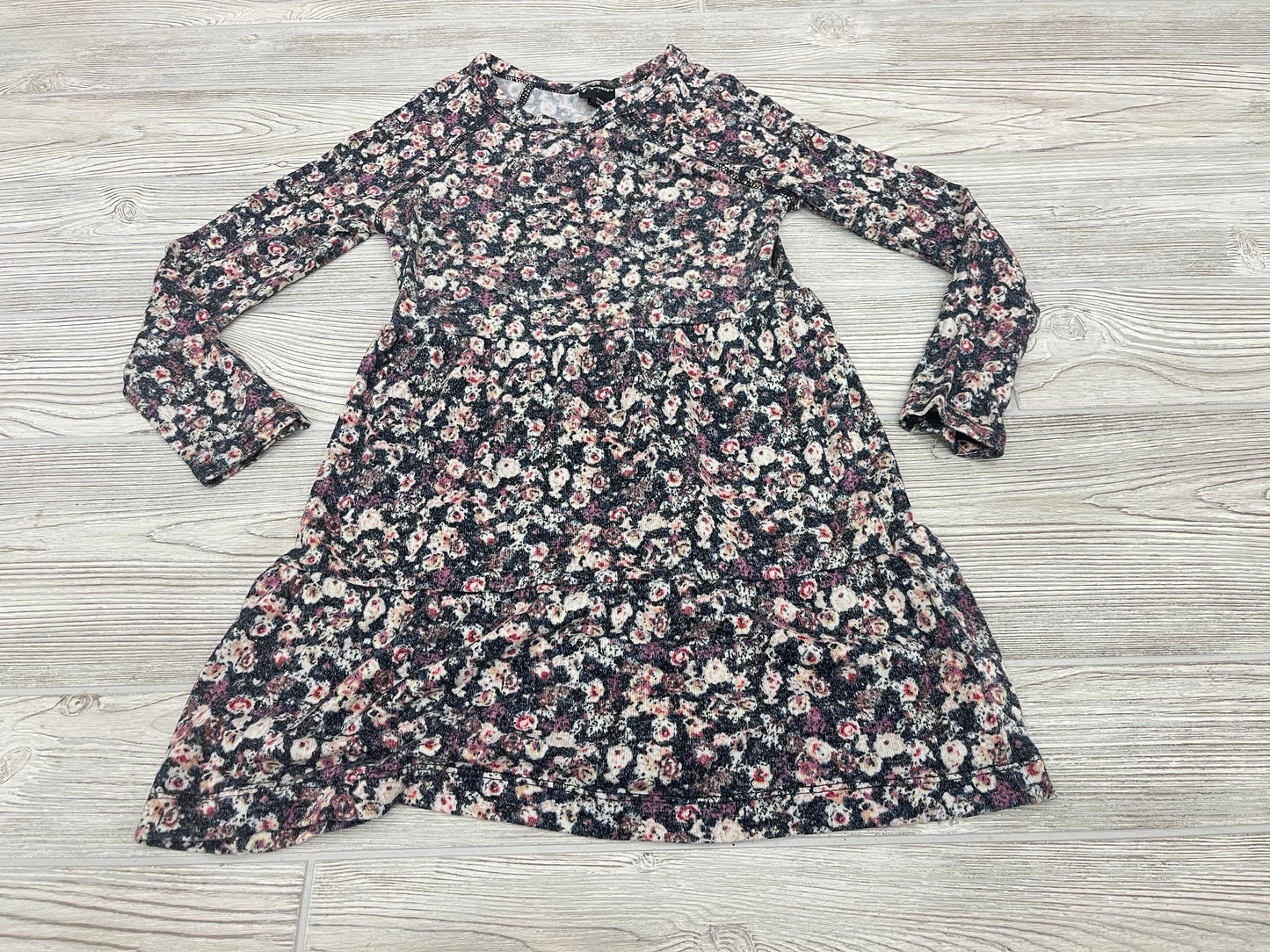 Art Class Flower Print Long Sleeve Dress