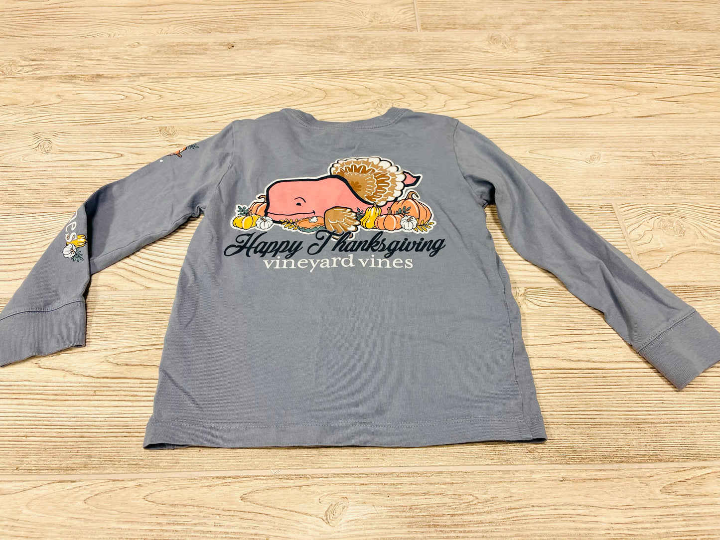 Vineyard  Vines “Happy Thanksgiving” Long Sleeve Shirt