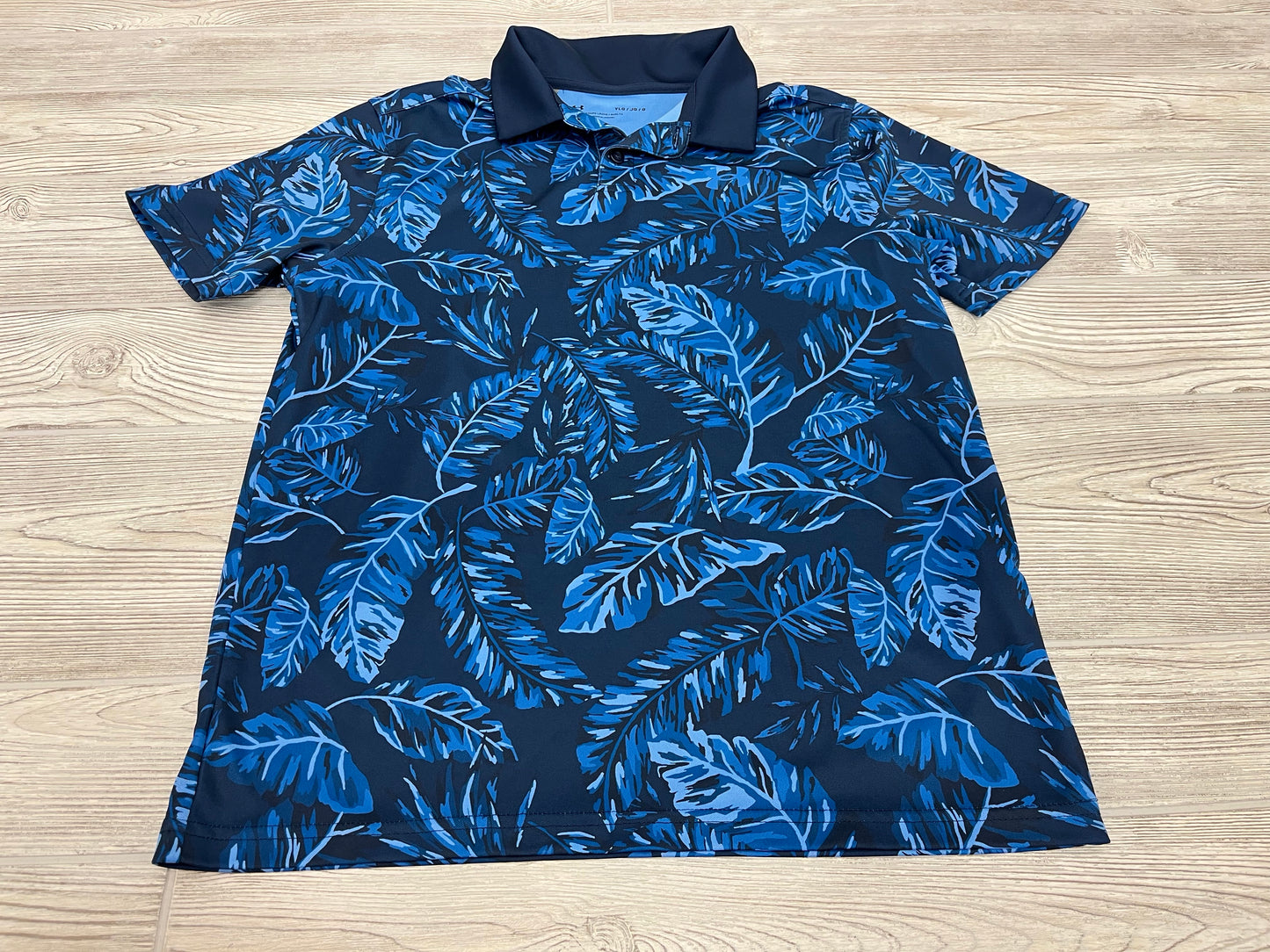 Under Armour Floral Print Athletic Short Sleeve Polo
