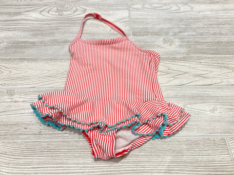 Mini Boden Striped Swimsuit