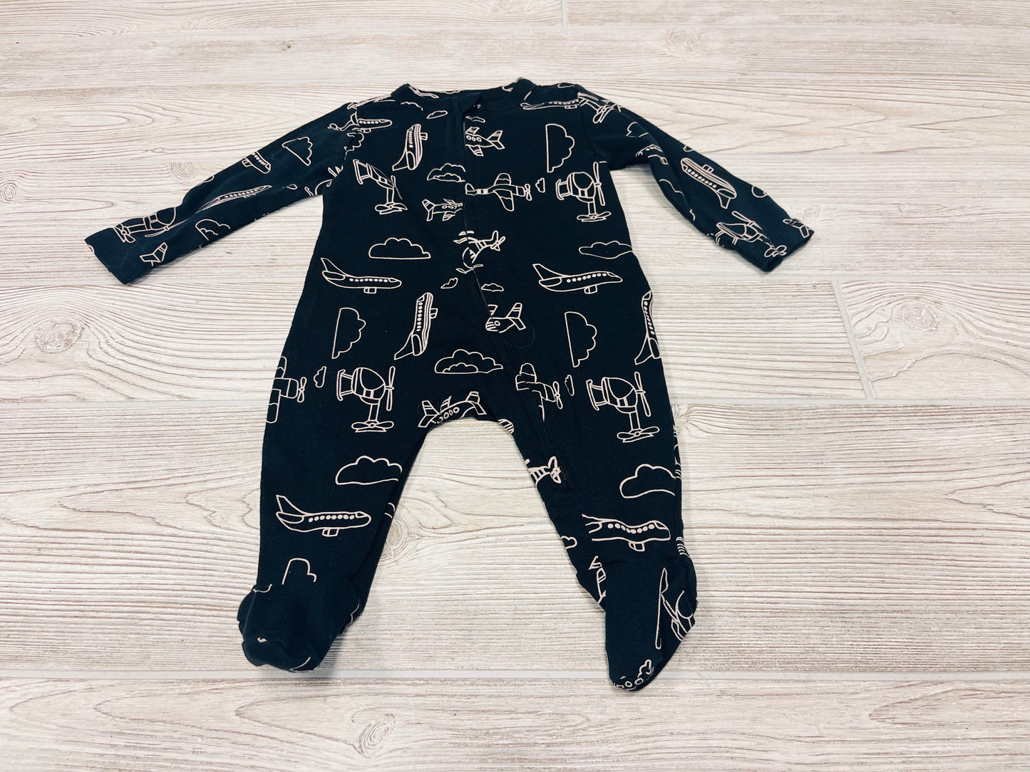 Old Navy Airplane Print Zip Up Pajama