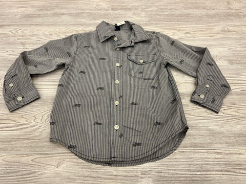 GAP Motorcycle Print Long Sleeve Button Down Shirt