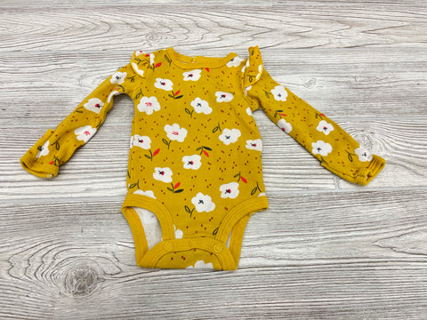 Carter’s Flower Print Long Sleeve Onesie