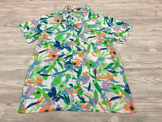 Cat & Jack Floral Button Down Short Sleeve Shirt