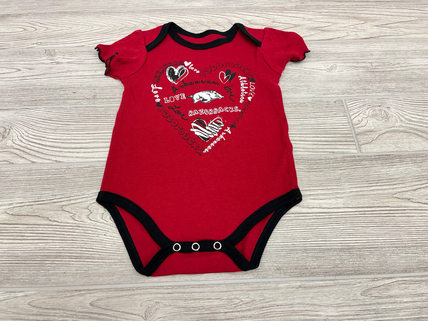 Arkansas Razorback Short Sleeve Onesie
