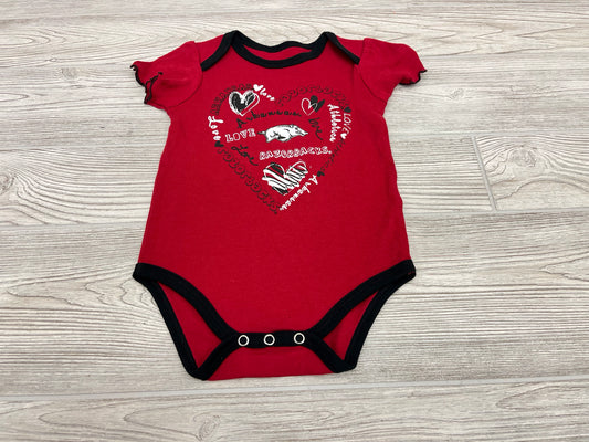 Arkansas Razorback Short Sleeve Onesie