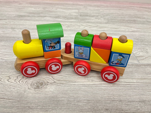 Disney Melissa & Doug Mickey Mouse Wooden Stacking Train