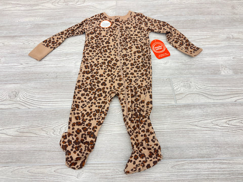 Wonder Nation Leopard Print Zip Up Sleep & Play