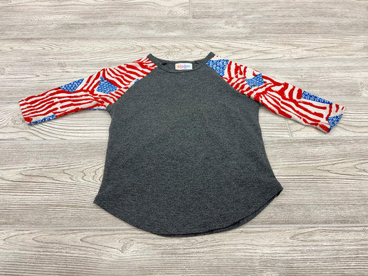 LulaRoe American Flag Long Sleeve Shirt
