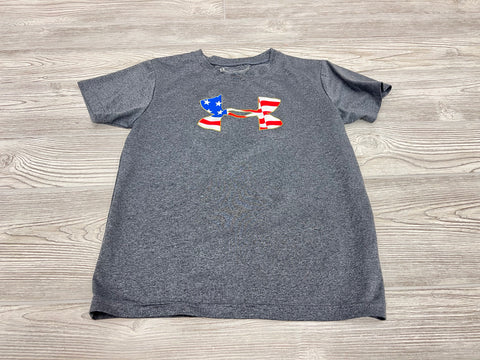 Under Armour American Flag Print Short Sleeve Athletic Shirt