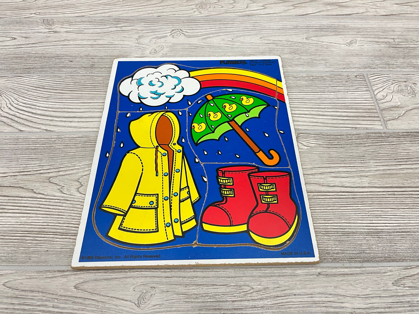 Vintage Playskool Wooden Jigsaw Puzzle