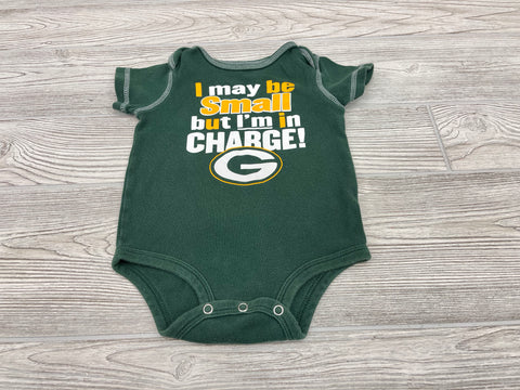 NFL “I may be small but I’m in CHARGE!” Green Bay Packers Short Sleeve Onesie