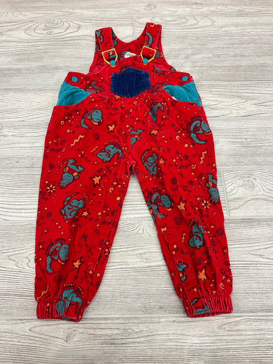 Vintage Perfect Pals Dino Dudes Corduroy Overalls