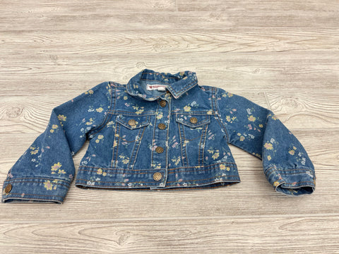 Nannette Baby Flower Print Button Down Jean Jacket