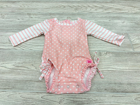 Ruffle Butts Rashguard Swimsuit