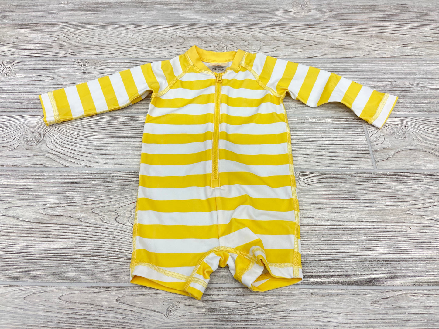 HannaAndersson Boys Striped Rashguard Swimsuit